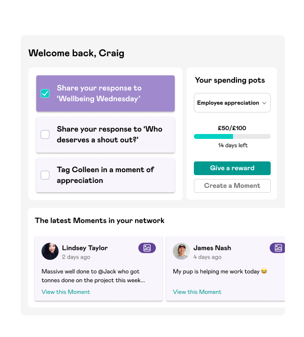 Mo's Assistant feature helps you celebrate success at work